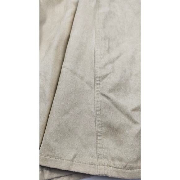 Coldwater creek PM PETITE M faux suede neutral cream skirt high rise flowy EUC - Picture 4 of 7